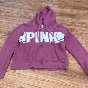 PINK zip up hoodie size L